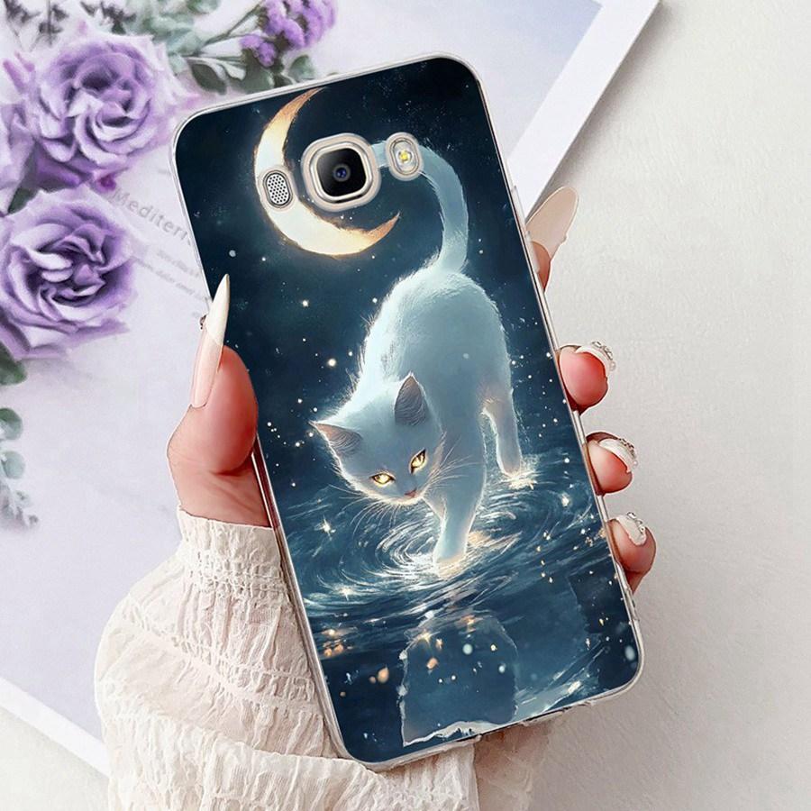 For Samsung J3 J5 J7 2016 Phone Case Back Cover Cute flower Painted TPU Cases For Samsung GalaxyJ5 2016 J510F Soft Fundas