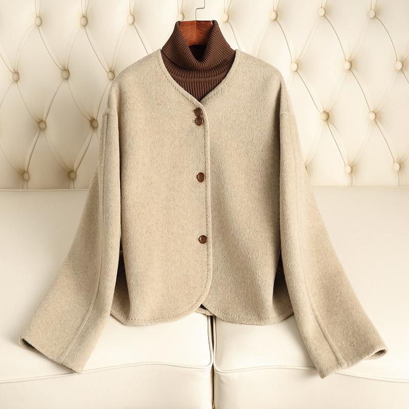 Autumn and winter new double-sided wool coat short high-end small woolen coat women's coat