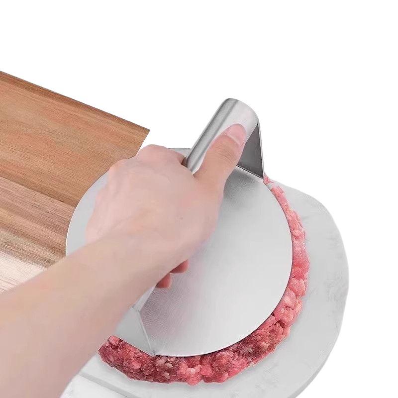 Stainless Steel Patty & Dough Press - Pancake, Dumpling, Squid & Burger Round Press Tool