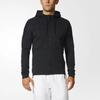 Adidas Knit Breathable Sports Hooded Jacket Men Outerwear Black S98783