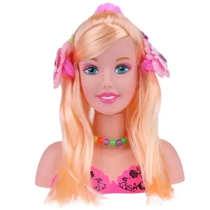 Fun Half Body Makeup Hairstyle Doll Mannequin Head Pretend Play Princess Dressing Engaging Learning Toy Beautiful Girls