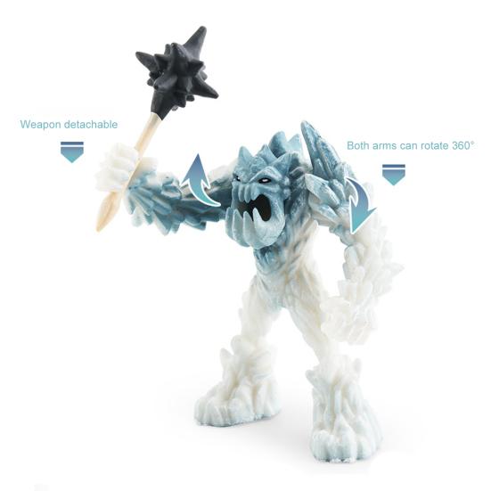 Monsters Figurine Various Water Crab Octopus Ice Demon Cattle Black Panther Monsters Model Ornament PVC Mythical Animal Statue Model Decoration