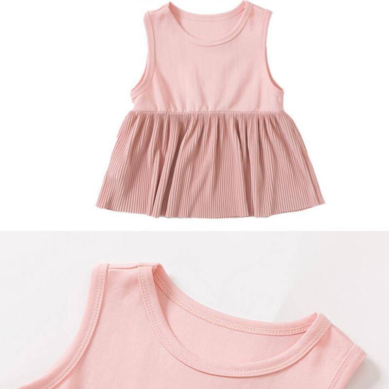 Girl's Sleeveless Top And Wide Leg Pants Set Summer Two-Piece Casual Children's Clothing Set