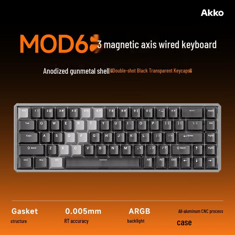 AKKOMOD68 Dichtung Aluminium Kabelgebunden 8K Magnetschalter Gaming-Tastatur