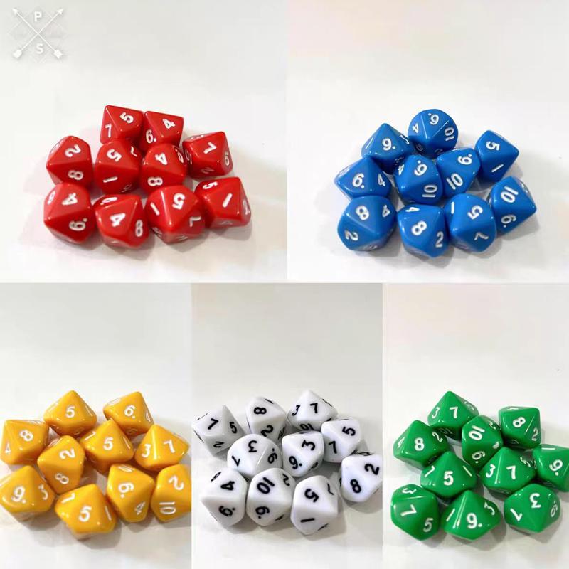 Toys Educational 10PCS Math Manipulative 10 Sided Dice For Classroom Teaching Supplies Juegos Interactivos Para Niños Kids