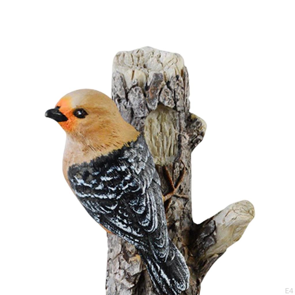 Vögel auf einem Ast Kleiderbügel Heimwandmontiertes Regal Harzmantelhaken für Badezimmerutensilien Hüte