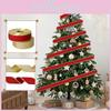 Elegant 10 Meter Red And Gold Christmas Decoration Ribbon For Gifts And Tree Adornments
