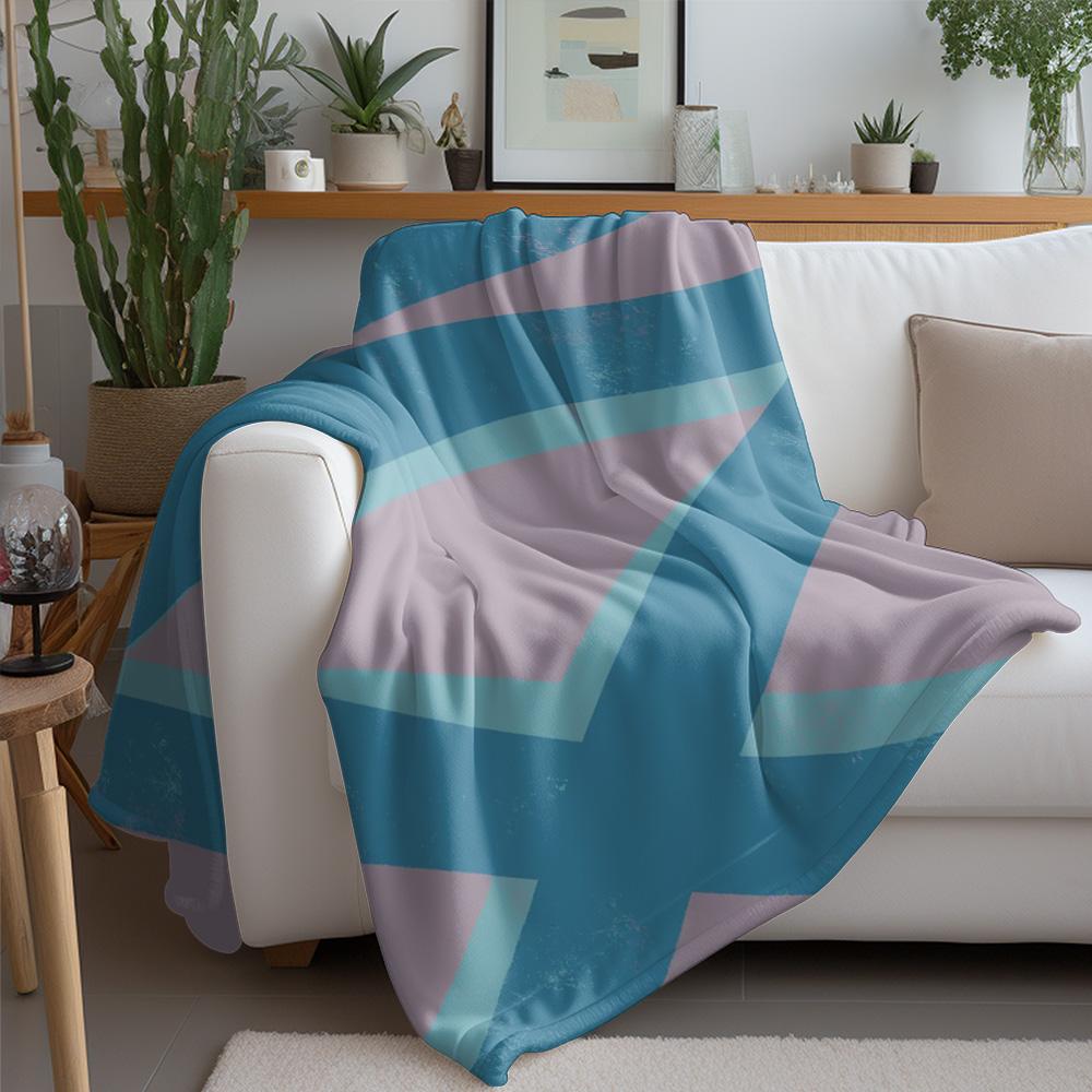 Geometric Pattern Throw Blanket Sofa Bed Cover Decorative Plush Soft Warm Bed Blanket Gift