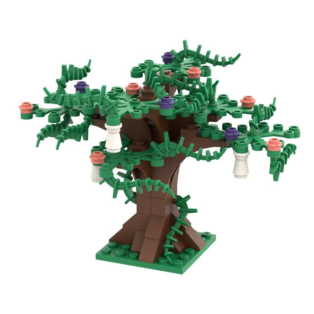 Small Particles Halloween Cemetery Pumpkin Splicing Assembly Fence Haunted House Scene Building Block Diy