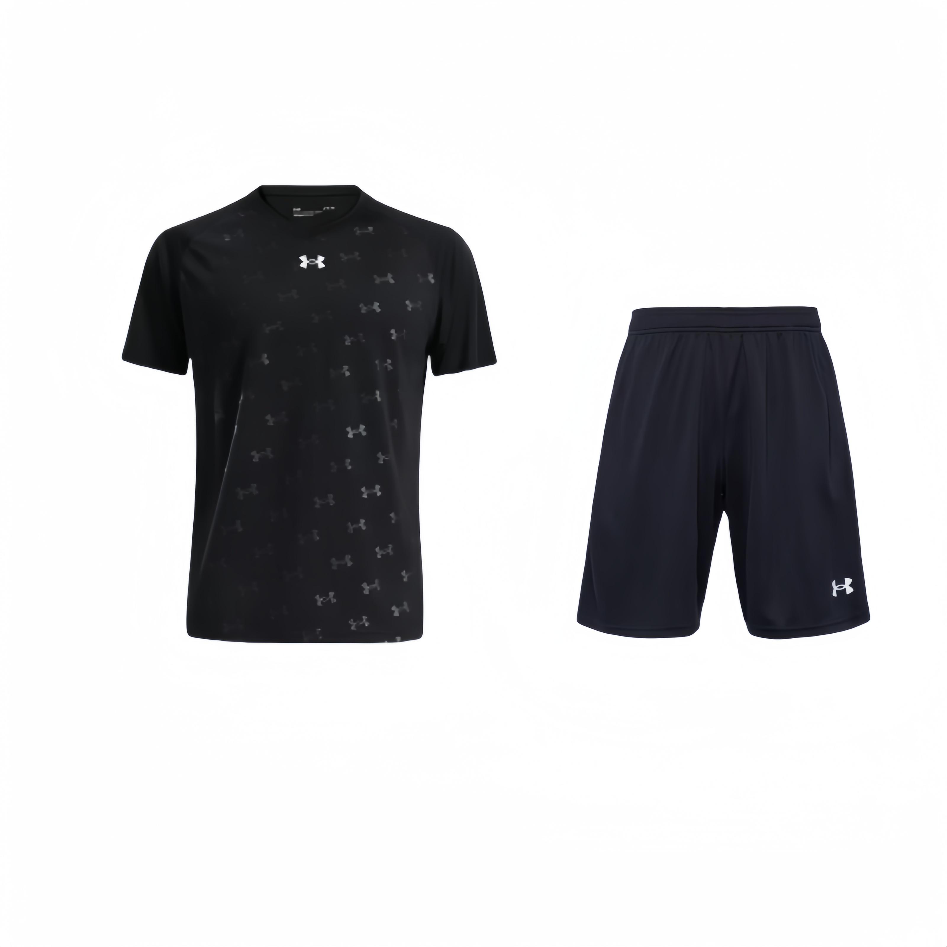 

Under Armour Loose Fit Printed T-Shirt And Training Shorts Set Men Black 21500201-001+21500531-001 XXXXL