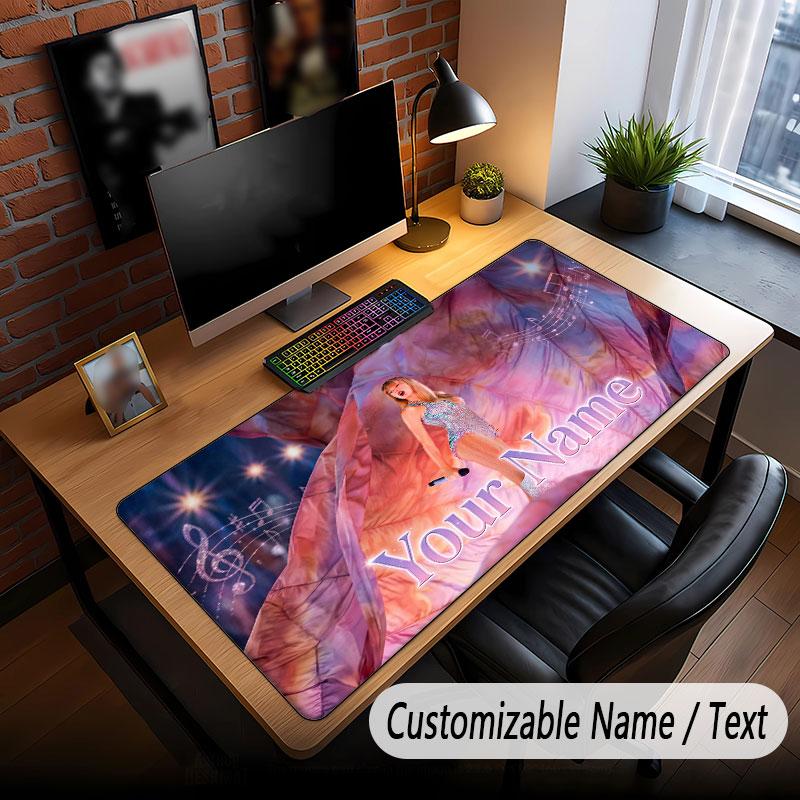 Custom Name Extended Mouse Pad,Taylor Swift Gaming Desk Mat For Home Office Desktop Decor
