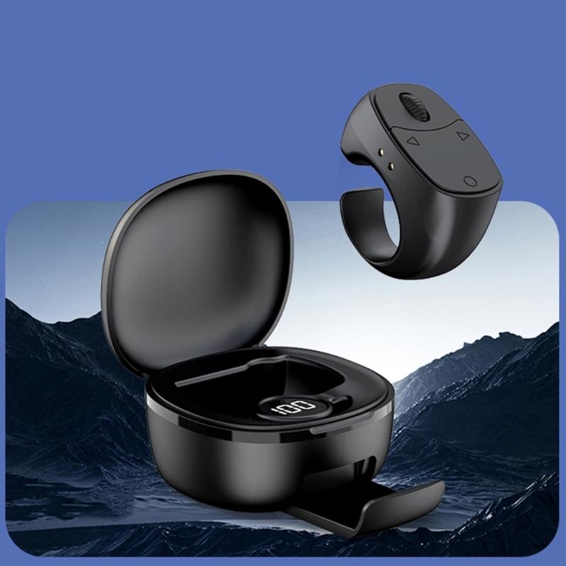 Bluetooth-compatible-compatible 5.3 Wireless Controller Touch Sensitive Remote Page Turners Ergonomic Rings Design for & Small Devices