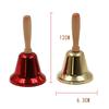 Festive Attention Christmas Hand Bell Wooden Handle Kindergarten Kids Christmas Jingle Ring Xmas Decorations Christmas Bells