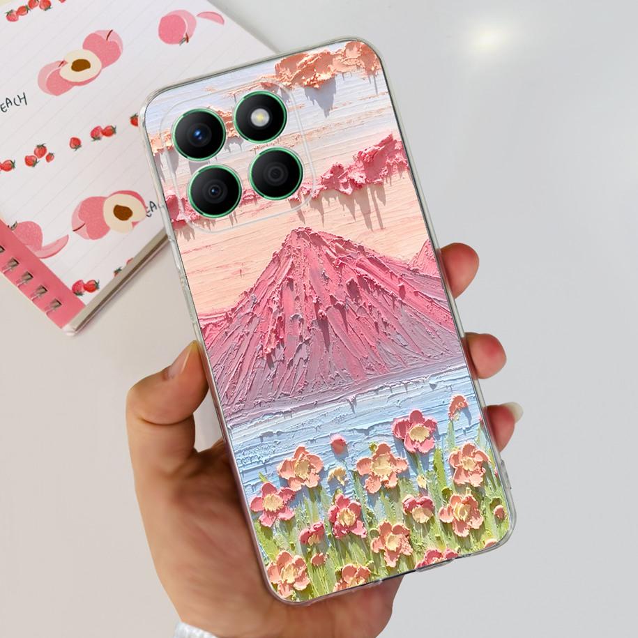 

For Honor X8B Case 6.7 Soft Clear Silicone Funda Lucury Marble Flower Shockproof Cover For HonorX8b 2023 LLY-LX1 LLY-LX2 Bumper Honor X8b