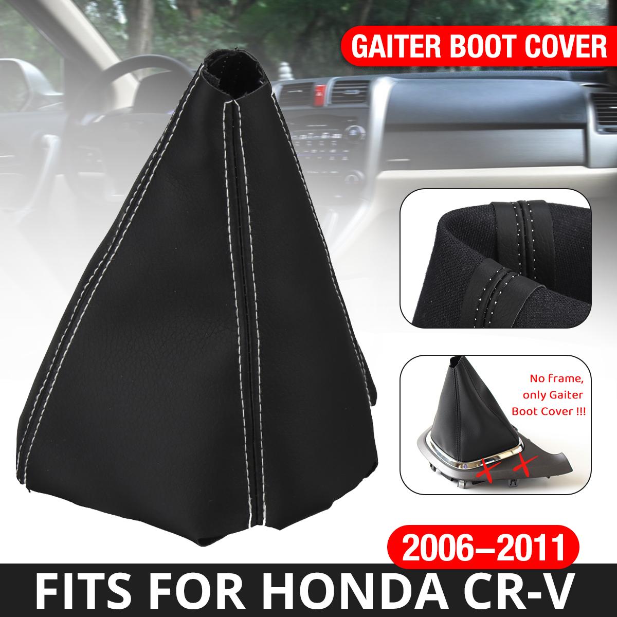 

Чехол для багажника Gear Stick из искусственной кожи с белой строчкой для Honda CR-V CRV 2006-2011