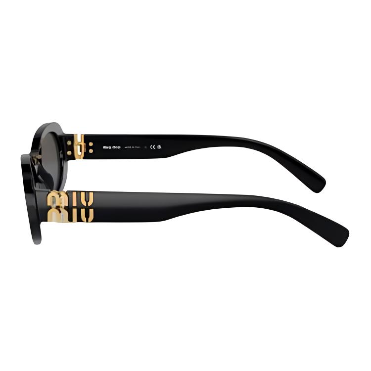 MIU MIU Full Frame Acetate Irregular Sunglasses Men Sunglasses Black MU06ZS1AB5S0