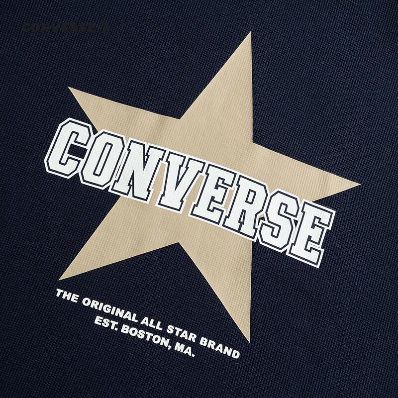 Converse Kids Star Logo Print Faux Two-Piece Long Sleeve T-Shirt
