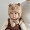 Cartoon Animal Winter Baby Hat Plush Ear Protection Cap Cute Kids Earflap Bonnet Hat  for Children