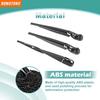 Vente Chaude Décoration Essuie-Glace Avant et Arrière Cache Lame d'Essuie-Glace Bouclier de Fenêtre Garniture pour Jeep Wrangler JL 2018+