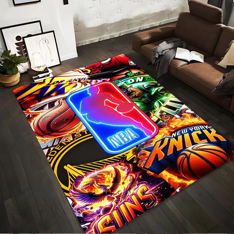 NBA Teams Logo Rug with Vibrant Colors Non-slip rug suitable for living room and bedroom sofas