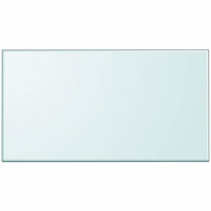 Dessus de table - vidaXL - Rectangulaire - Verre trempé - 1200 x 650 mm - Transparent