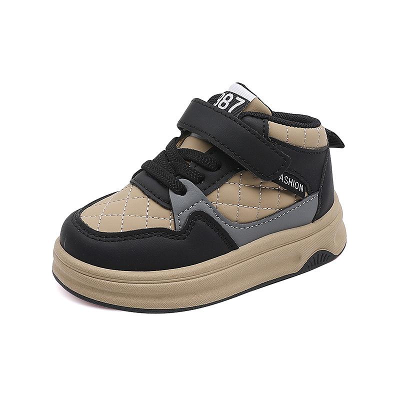 

Spring and Autumn Boys and Girls Sports Shoes Solid Soft Sole Comfortable Wear-resistant Bread Shoes 21 чорний