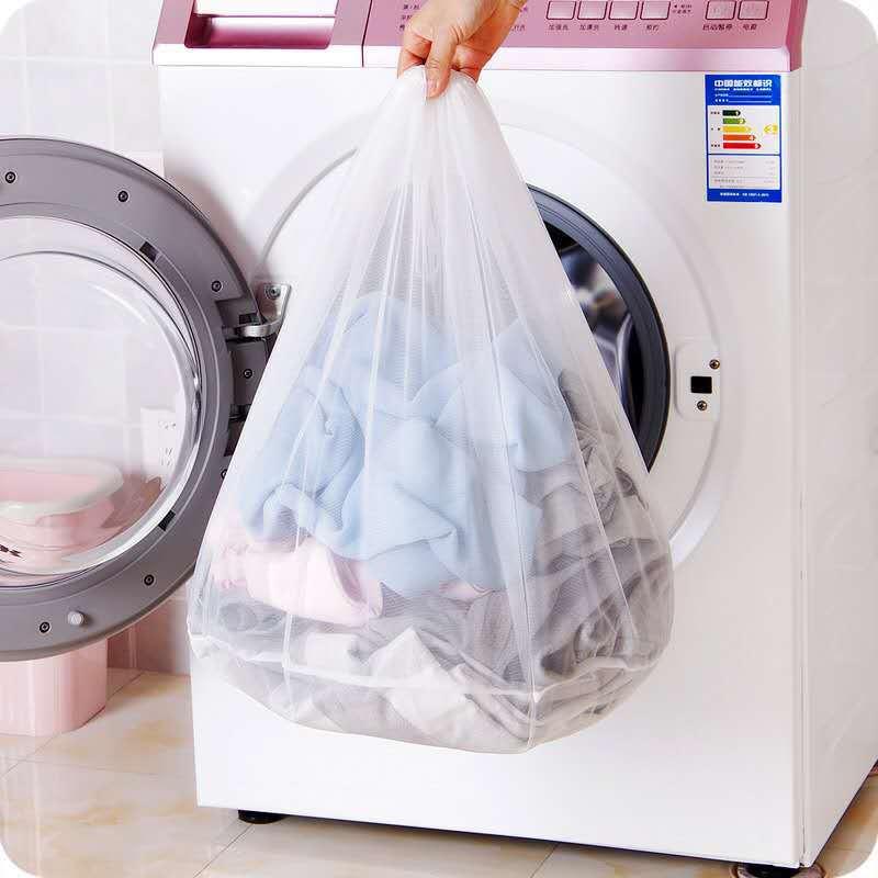 Sacchi Rete Rotondi Grandi Ispessiti con Coulisse per Bucato (Rete a Maglia Grossa Fine)