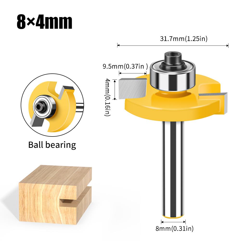

8 Handle Double Edge Ball T-Knife Bearing Slotting Knife Inch Woodworking Milling Kit T-Slotted Knife ball T-knife 8 * 31.7 * 4