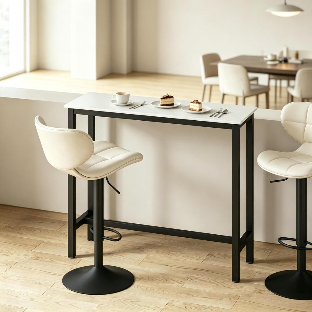 Modern Bar Table, High-Quality Standing Table, Compact Dining Table, Functional Table (only with table)