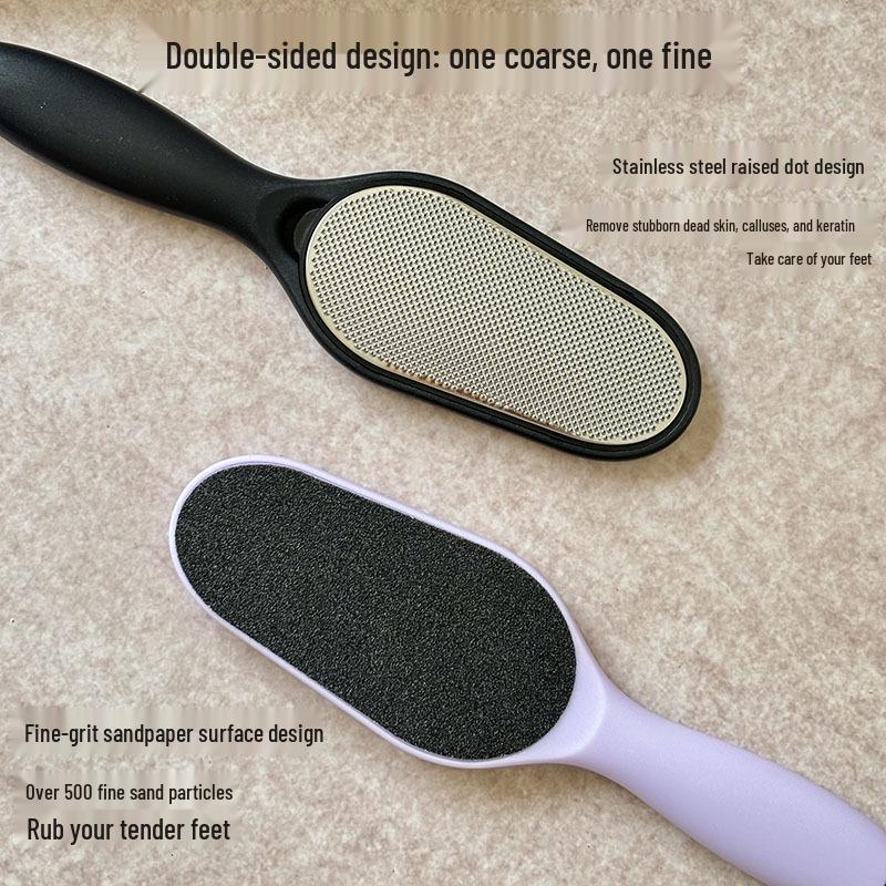 Stainless Steel Double-Sided Foot File & Pumice Stone Exfoliator for Callus Removal