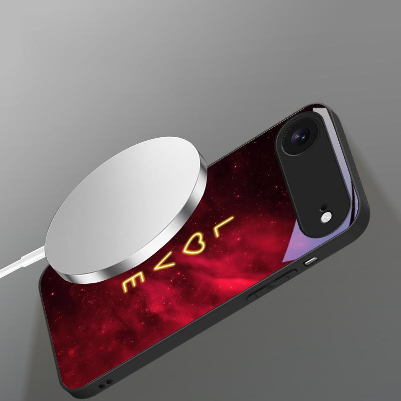 Brilliant Flame Rose Suitable For iPhone 17 Pro Max 16E 15 Pro 14 13 Plus 12 mini 11 16 Air 17Pro magnetism Glass Phone Case