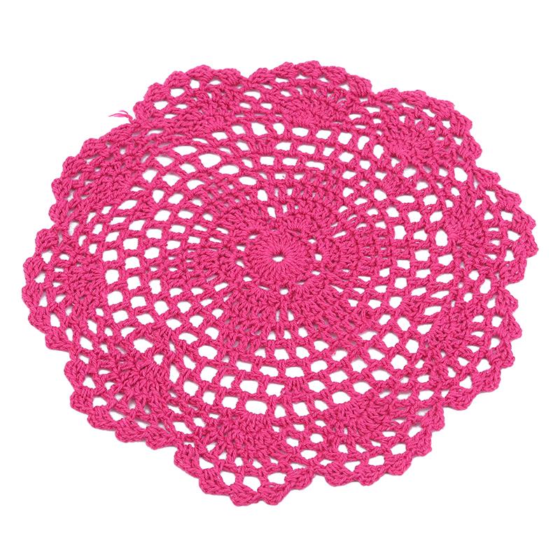 Crochet Doilies Handmade Round Cotton Lace Table Placemats Knitted Tablecloth for Home Kitchen Dining Room Wedding Party Decoration