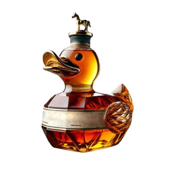 

Duck Whiskey Bottle Glass Animal Decanter Fun Duck Shape Wine Bottle 100ml Capacity Artistic Decanter Decoration for Bar Home Office C