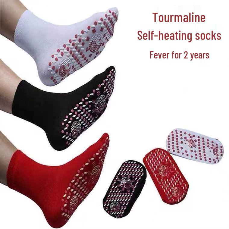 Unisex Thermal Self-Heating Winter Socks - Warm, Mid-Calf, Foot Massage, Cold Protection