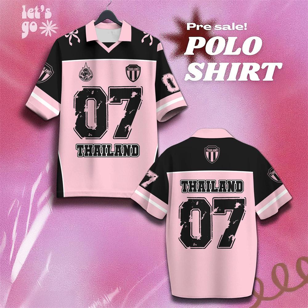 

ТАИЛАНД Футбол Футбол Поло Винтажная Футболка Национальная Сборная Унисекс Мужчины Женщины Спорт Тренировка ФУТБОЛКА БОЛЕЙ ПРИНТ Быстросохнущая С коротким рукавом Форма S