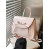 Fashionable Pink Bow Backpack for Women's Autumn and Winter New Simple and Versatile Student Backpack High-end Bag