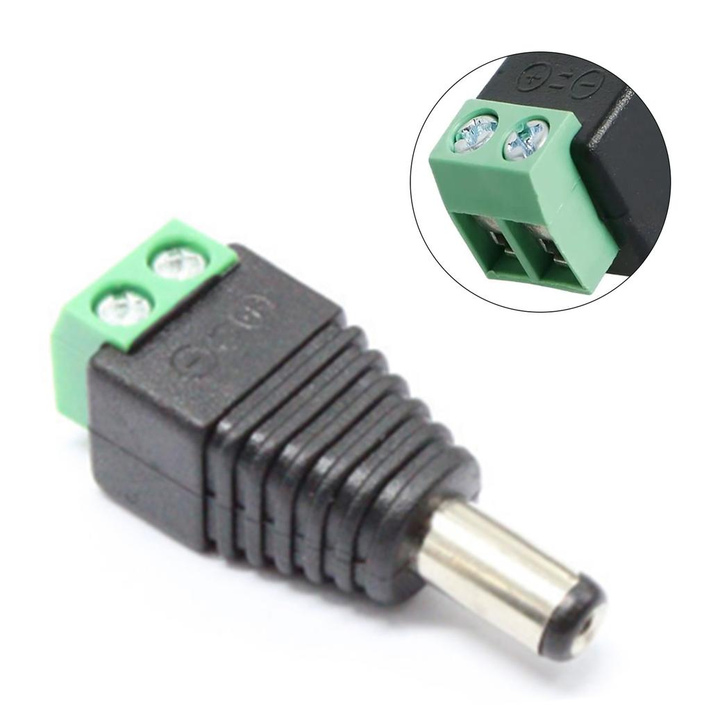 10 Stücke DC Stromanschluss Männlich Jack Adapter Schweißen Kostenloser für CCTV Kamera Überwachung LED 12 V 2,1mm