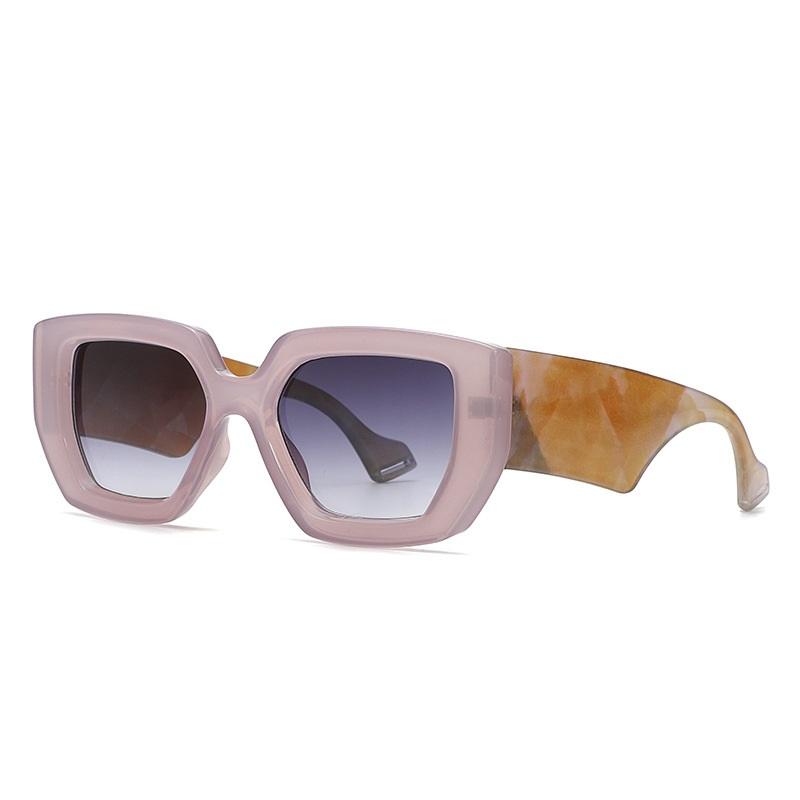 

Colorful Square Sunglasses Women Wide Glasses Legs Men Travel Shades Male Female Uv400 Retro Brand Designer Luxury as picture