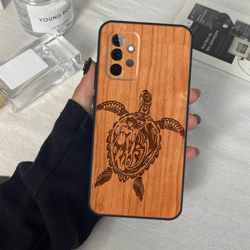 Wolf Bike Butterfly Wood Case For Samsung Galaxy A55 A35 A15 A52 A32 A12 A16 A26 A36 A56 A53 A33 A13 A14 A34 A54 A17