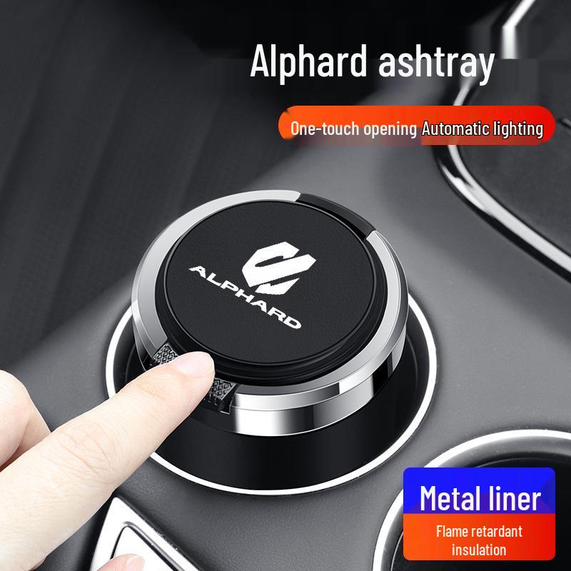 Flame Retardant Multifunctional Car Ashtray for Alphard, Crown, and Vellfire