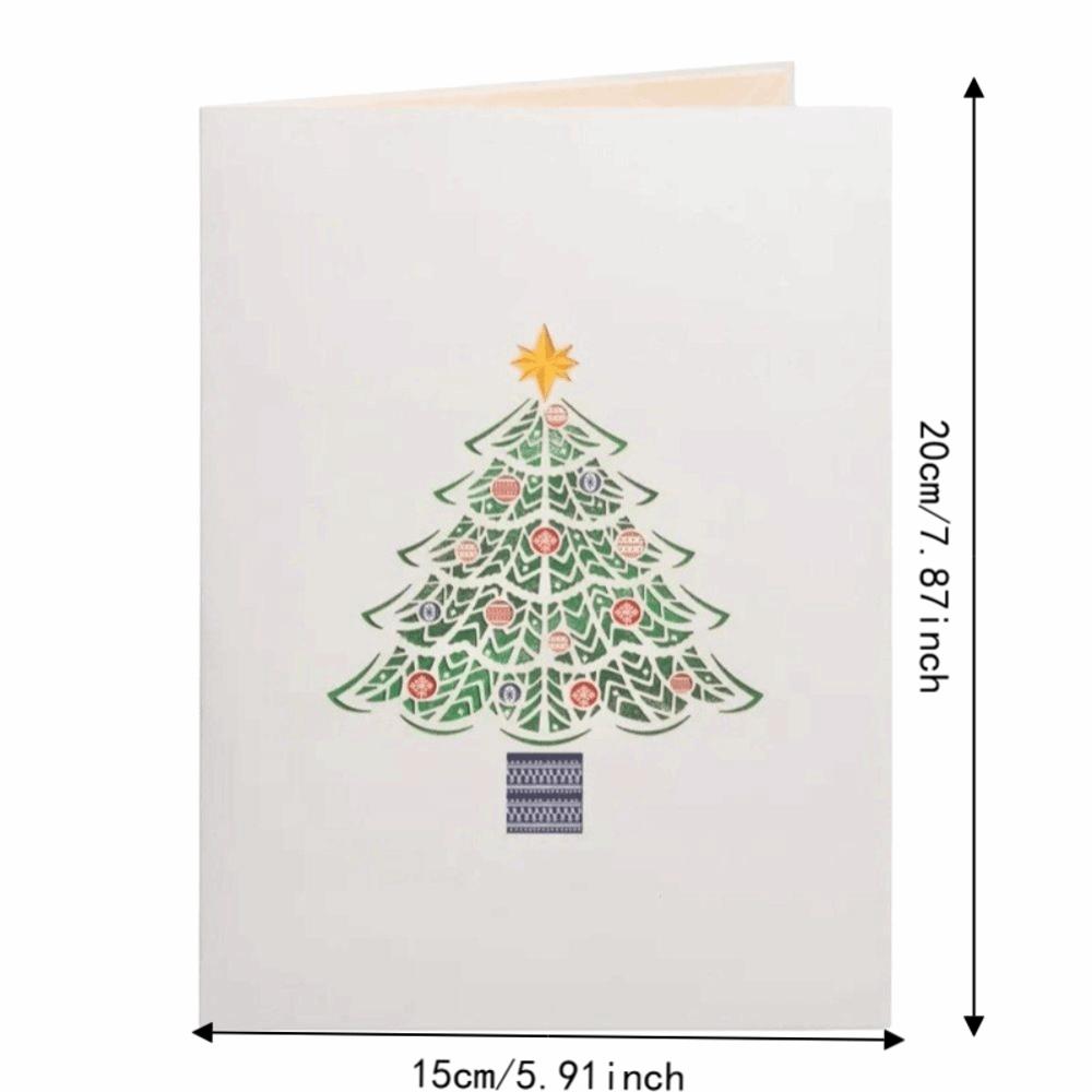 Colorful Christmas Greeting Card DIY Xmas Invitation Card 3D Christmas Tree Card  New Year