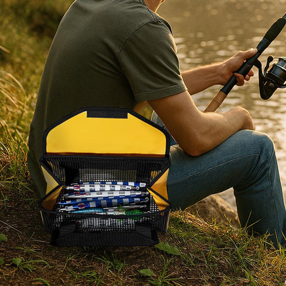 PVC Lure Bait Storage Breathable Fishing Tackle Bag Lightweight Fishing Tackle Storage Fishing Gear Accessories