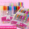 24pcs Metallic Glitter Color Pens, 24 Watercolor Markers. Fine-tip Pens Suitable for Drawing and Doodling, Ideal for DIY Photo Albums, Black Cards