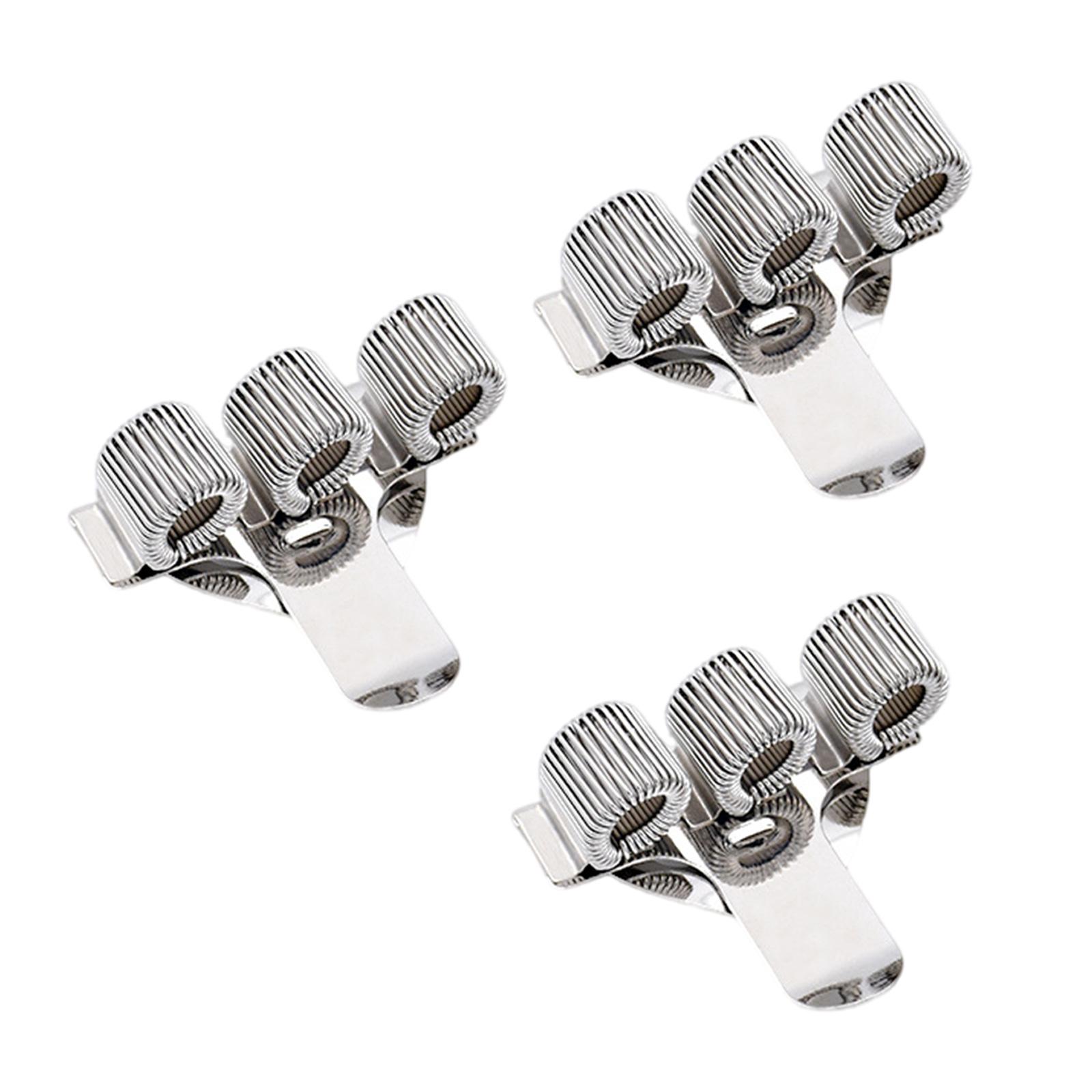 

3 шт. металлический держатель для ручек с тройным отверстием и карманным зажимом, металлические держатели для карандашей, регулируемые пружинные кольца для врачей и медсестер 1