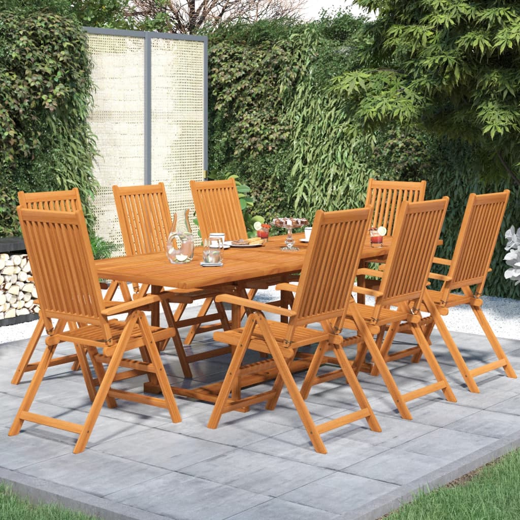 Vidaxl 9-teiliges Gartenmöbel-Set, Massives Akazienholz