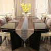 32*180cm with Tassels Wedding Party Supplies Rhinestones Luxury Velvet Diamante Sparkling Table Runner Table Palcemat