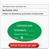lubrication/inspection point sticker 10-pack