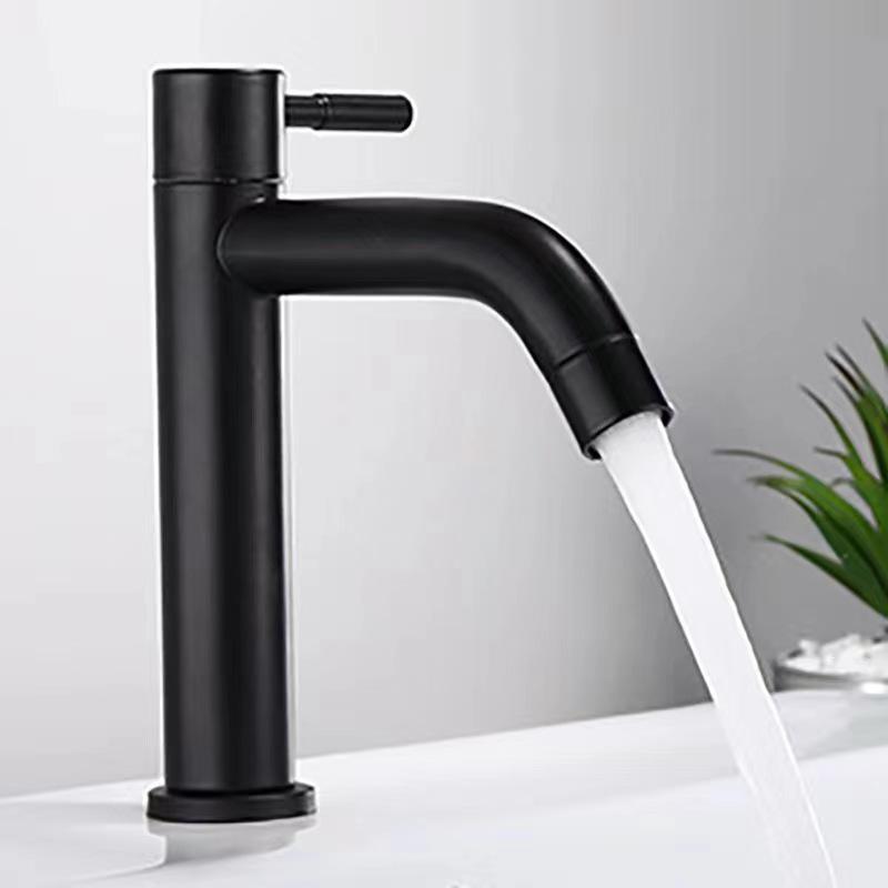 Extended Height Stainless Steel Bathroom Sink Faucet