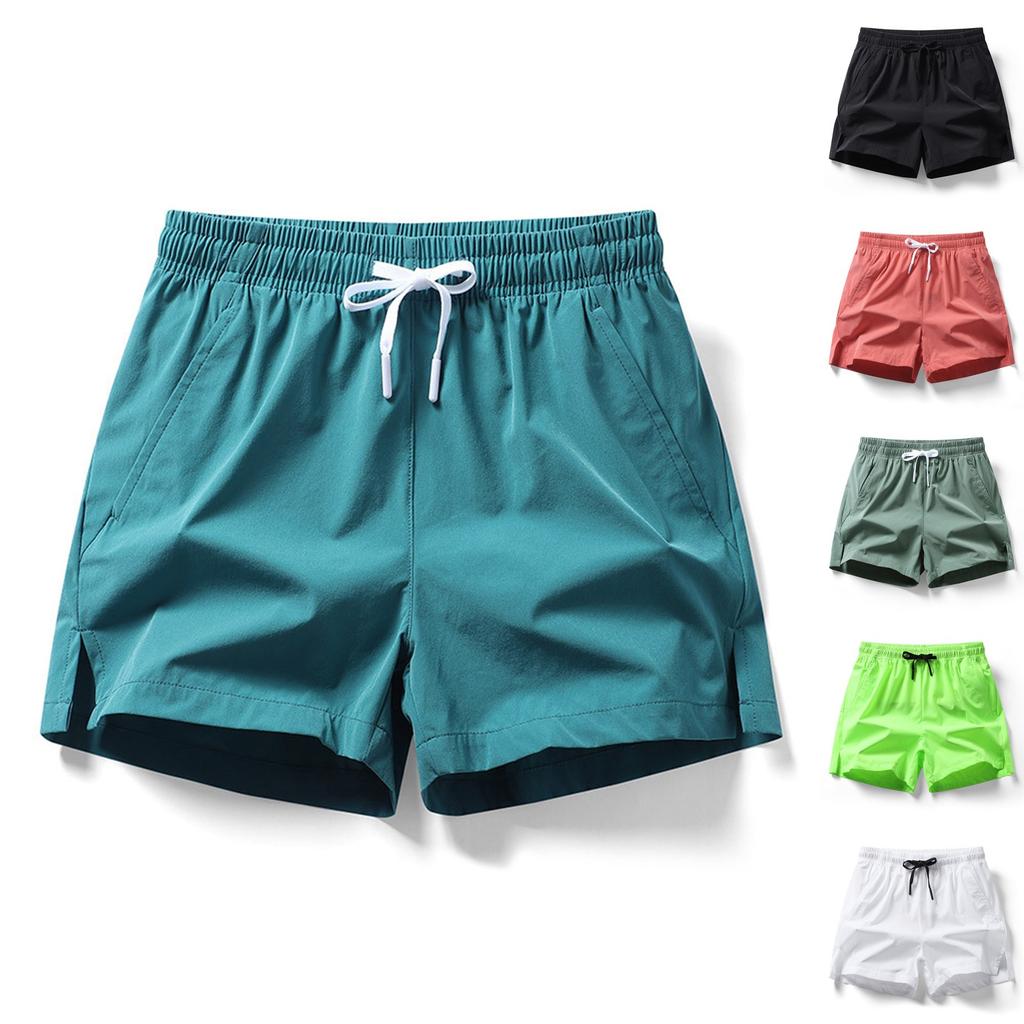 Summer Men's Stretch Breathable Loose Solid Color Sports And Leisure Ice Silk Pants