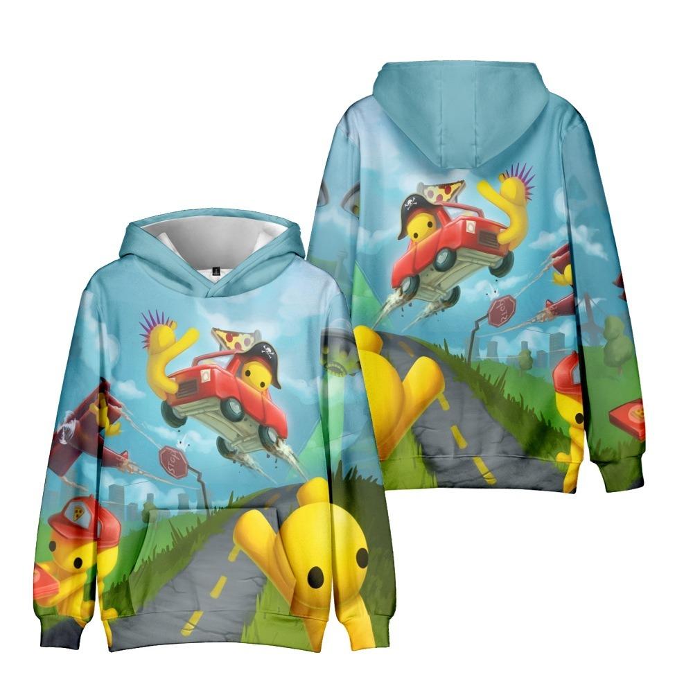 21 Kolorów Jesienna Moda Wobbly Life Kreskówkowy Nadruk Bluzy Casual Długi Rękaw Unisex Pulowery Streetwear Śmieszne Ubrania